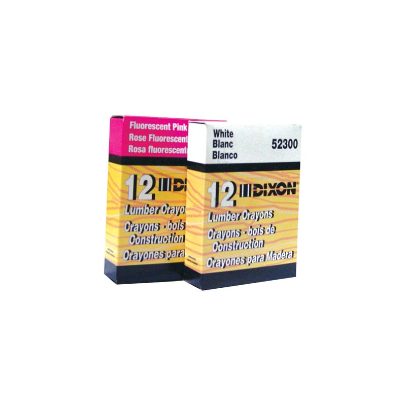 Dixon 52600 Lumber Marking Crayons, Fluorescent Pink, 12-Pack - Image 2